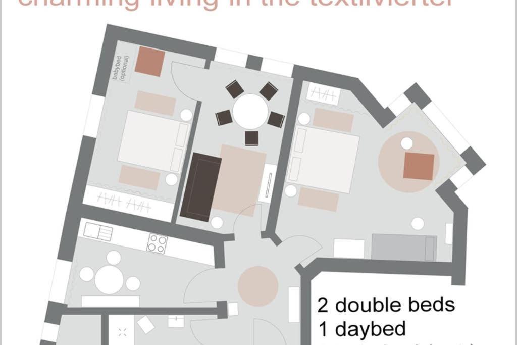 Charmant Leben Im Textilviertel - Stilvolle Wohnung - Zentral Und Ruhig Augsburg Zewnętrze zdjęcie